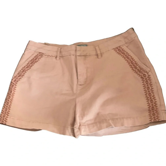 Garnet Hill women's size 10 salt washed embroidered shorts - Picture 1 of 5